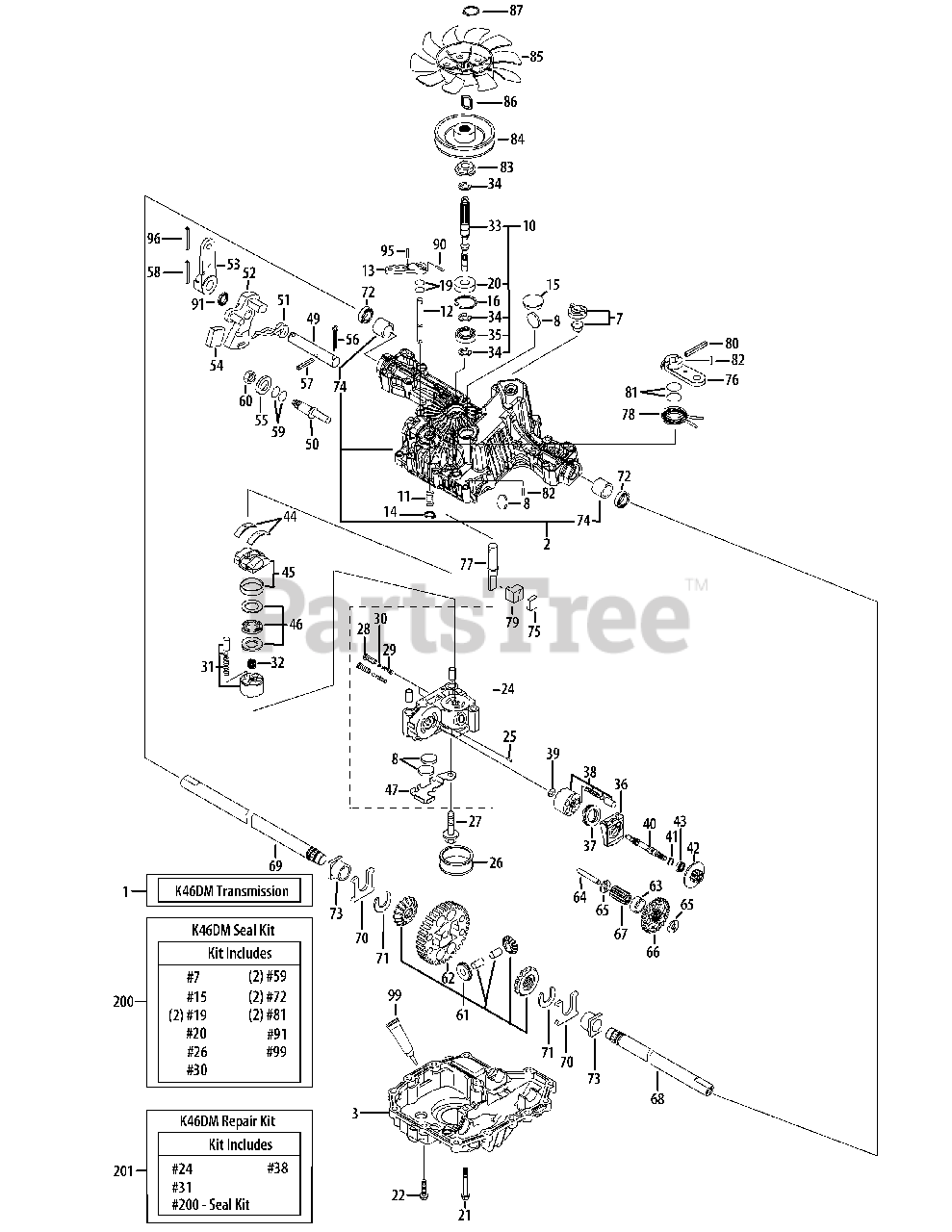 Cub Cadet XT1 LT 50 13AQA1CQ056 Cub Cadet 50 XT1 Enduro Lawn Tractor 2015 Hydrostatic Transmission Tuff Torq 618 06972 Parts Lookup with Diagrams PartsTree