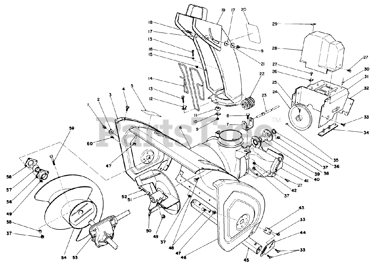 Toro 38525 (724) Toro 24" Power Shift Snow Thrower (SN 009000001