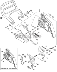 Echo CS-400 - Echo Chainsaw (SN: C08111001001 - C08111999999) Parts