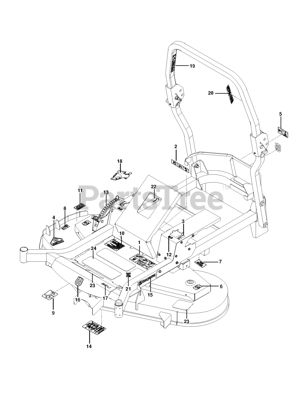 Husqvarna MZT 61 BF (96717700400) Husqvarna 61" ZeroTurn Mower