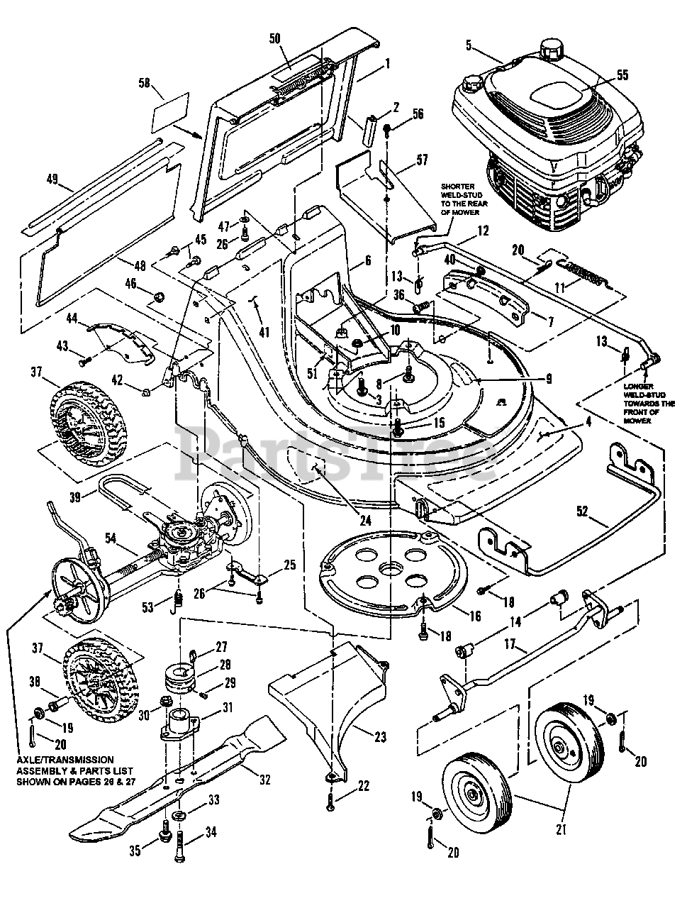 Snapper rear axle assembly online