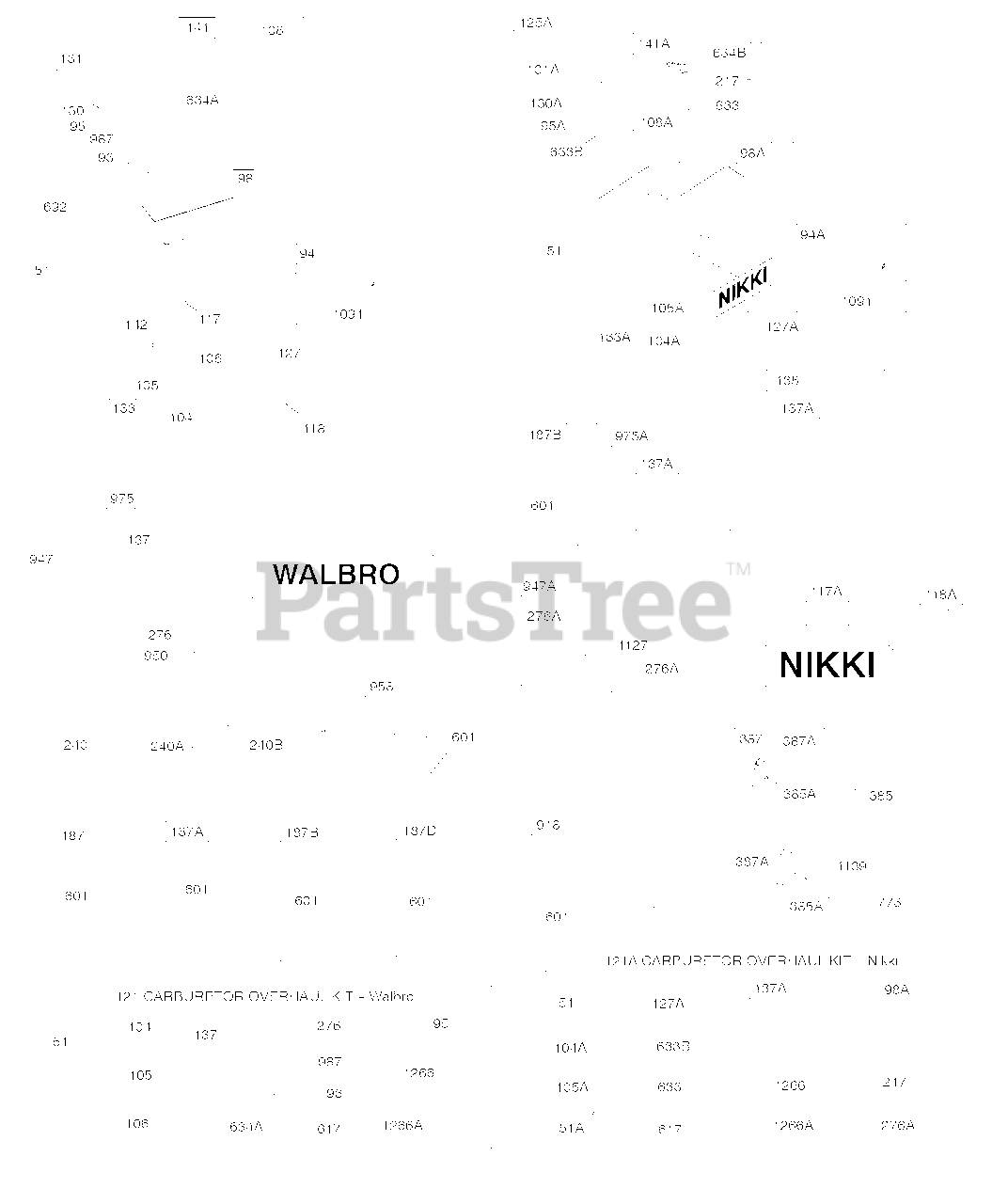 Briggs & Stratton 31L7770128G5 Briggs & Stratton Vertical Engine Carburetor Walbro & Nikki