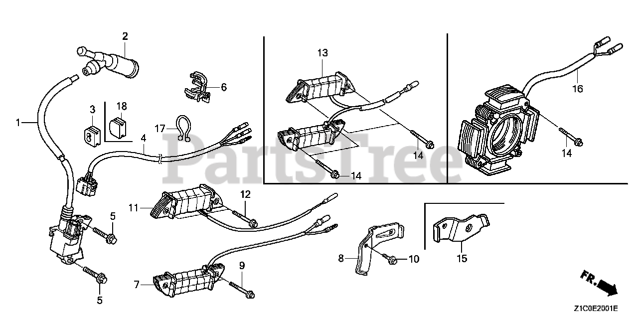 Honda GX390 T2 QPW (GCBDT) - Honda Engine, Made in ... honda gx390 ignition coil wiring diagram 