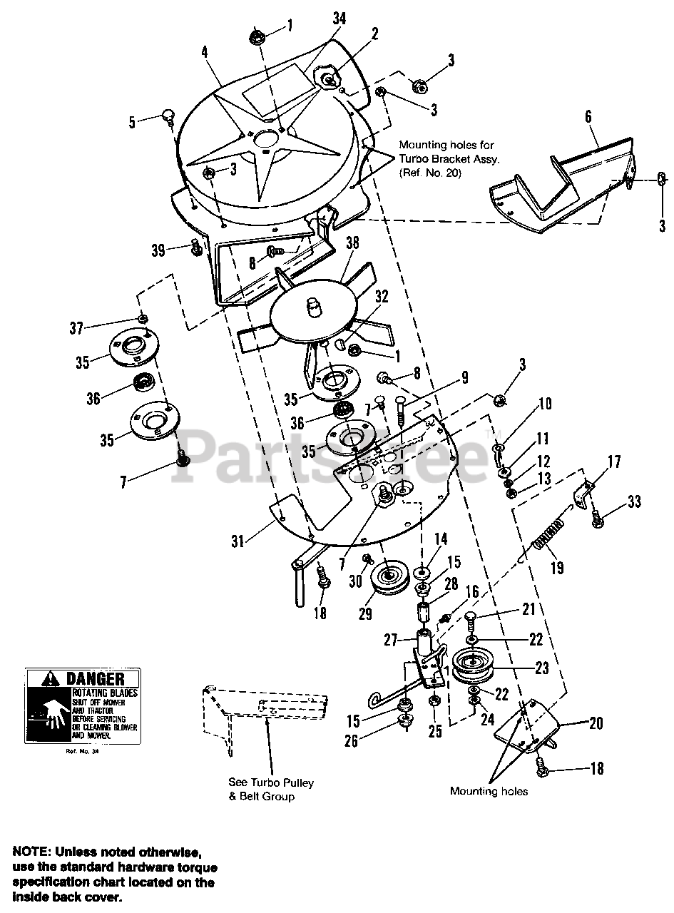 Simplicity 1724441SM Turbo Housing From Grass Catcher 169564