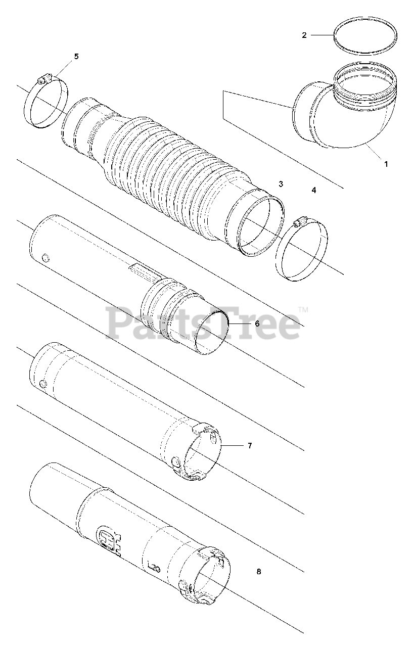 Husqvarna 130 BT - Husqvarna Backpack Blower (2007-01) Blower Tubes