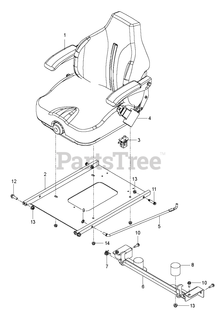 Husqvarna zero turn mower seat best sale