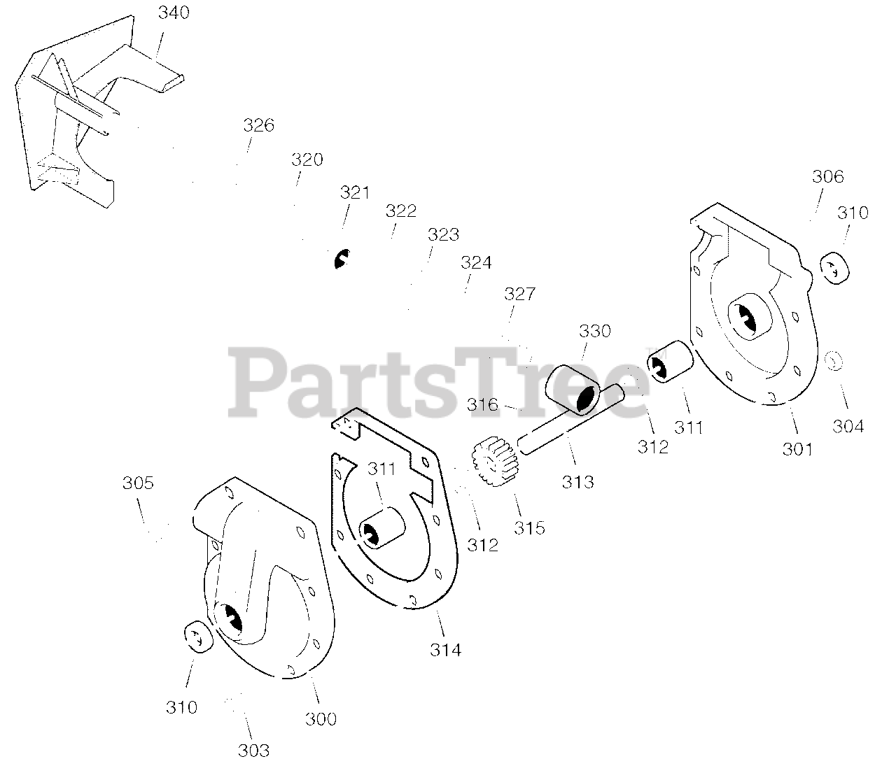 Frontier ST 1028 (628104x16B) Frontier 28" Snow Thrower (2004) Gear