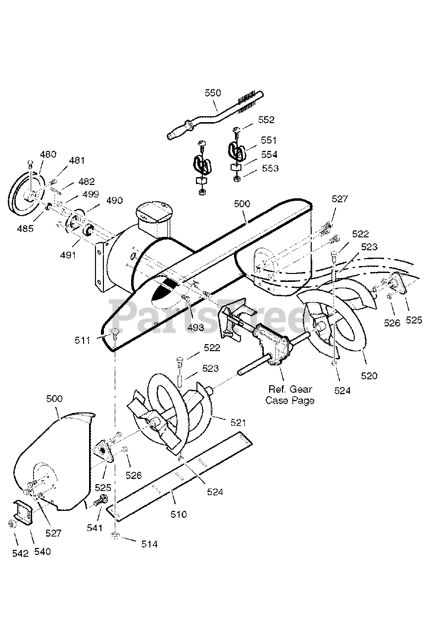 Craftsman 536.881550 Craftsman 24" Snow Thrower (2004) (Sears) Auger