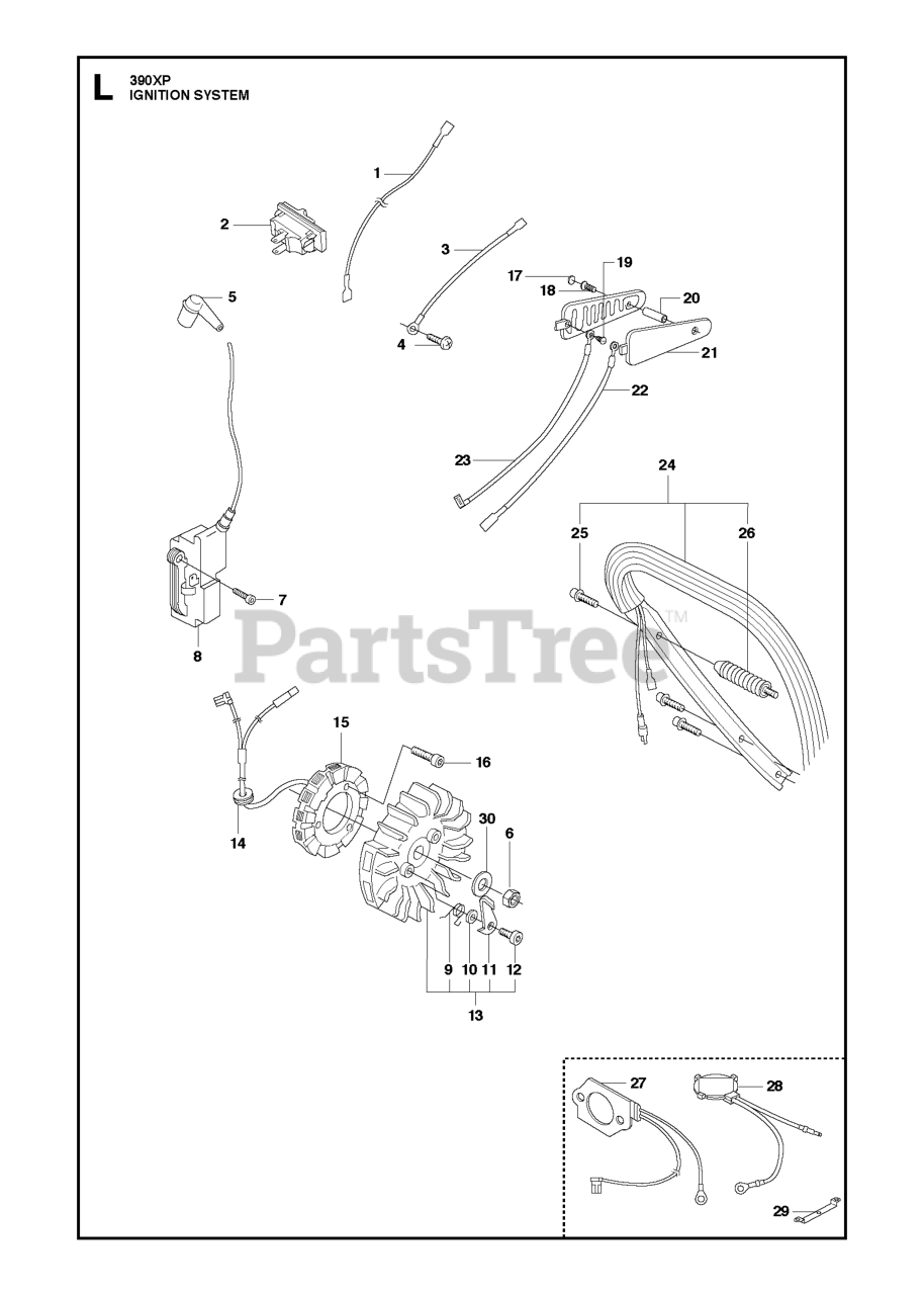 Husqvarna 390 XP/XPG/XPW Husqvarna Chainsaw IGNITION SYSTEM Parts