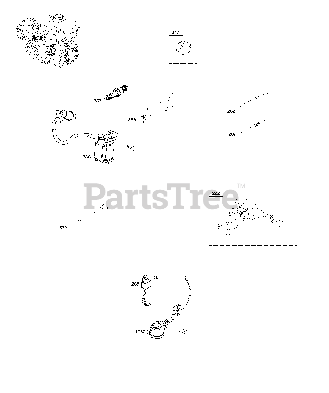 Briggs & Stratton 13R2320001F1 Briggs & Stratton Horizontal Engine
