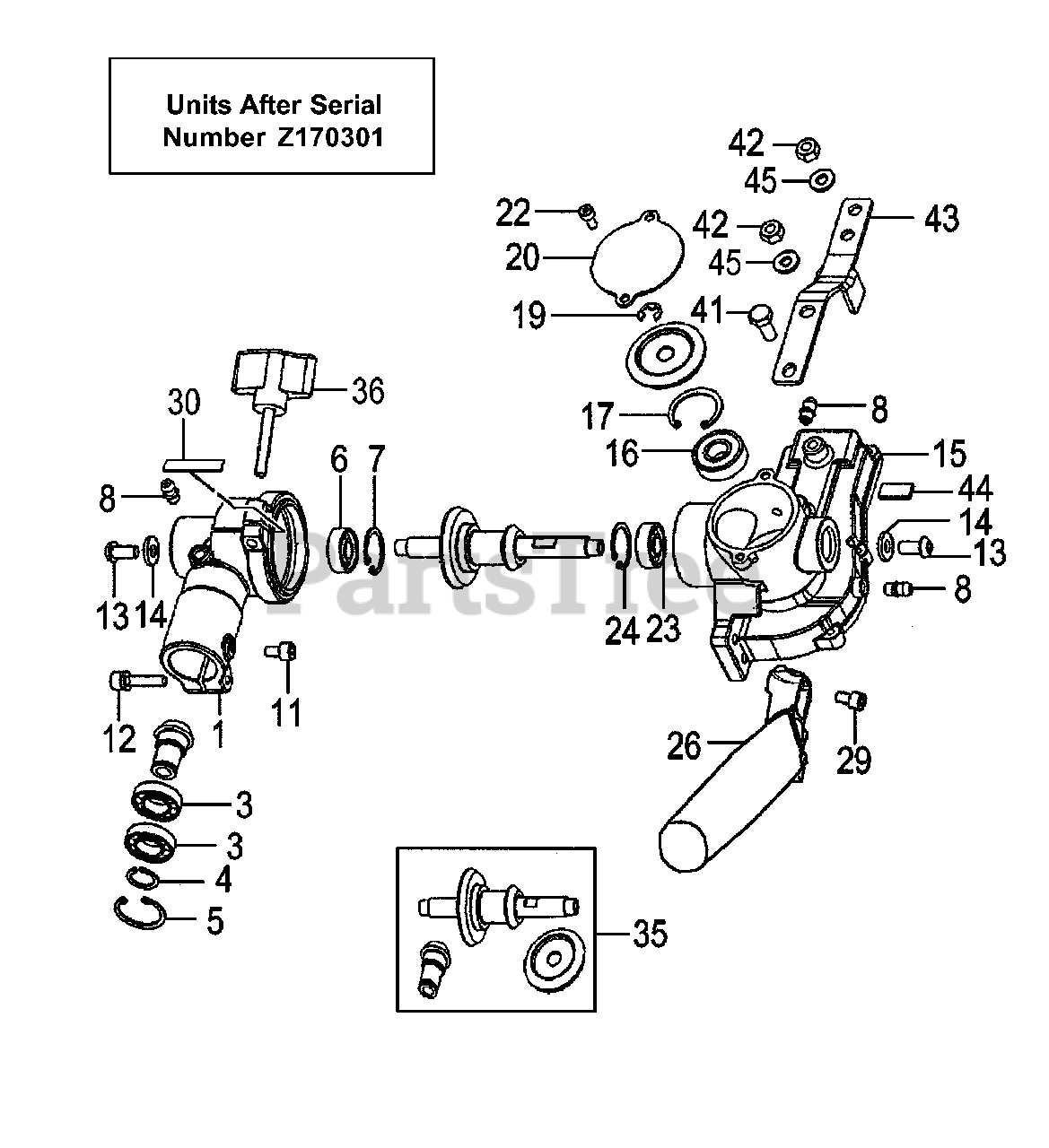 Tanaka TPH250PF Tanaka Articulating Pole Hedge Trimmer Gear Case