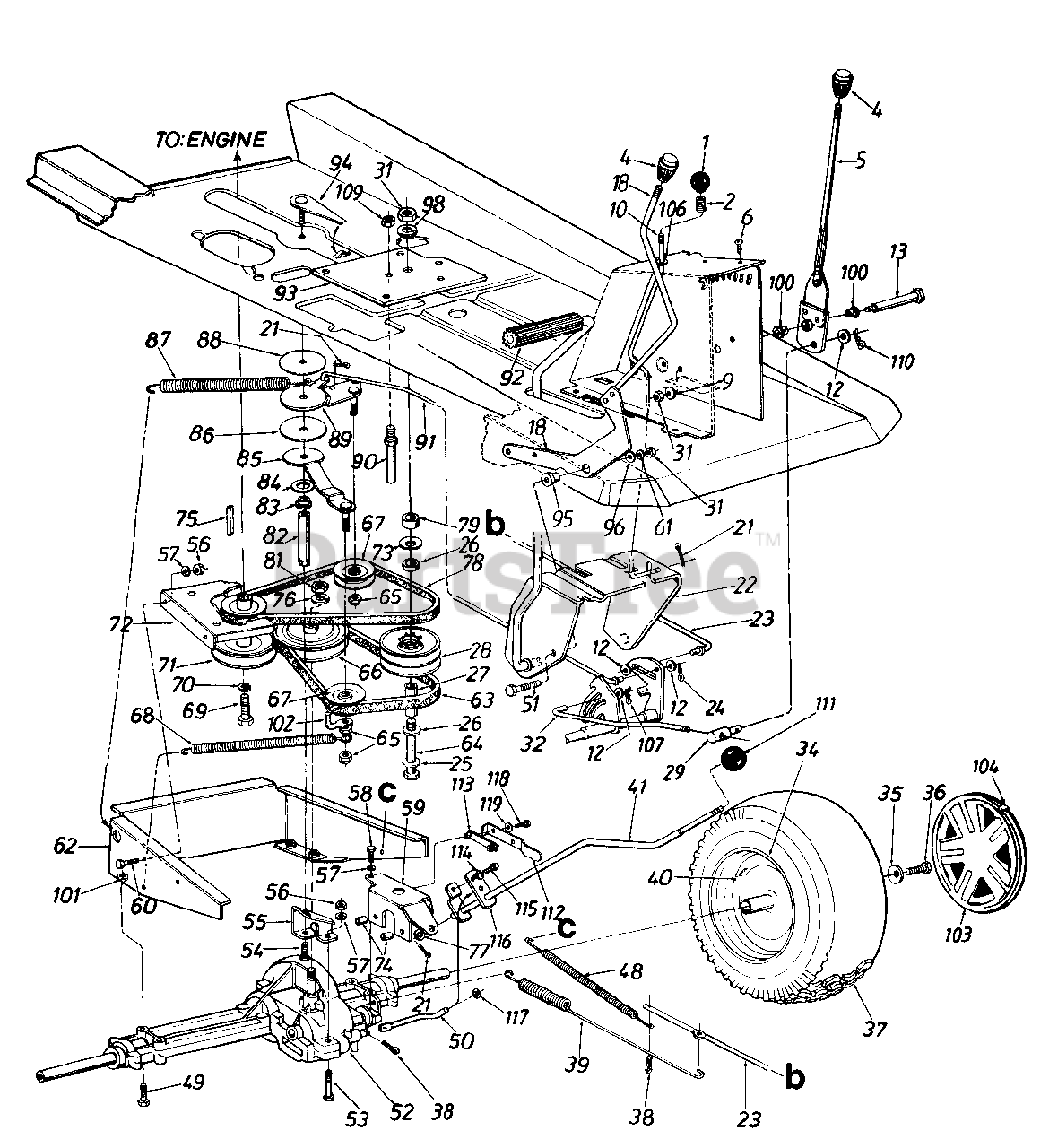 Cub Cadet 1030 134b582b100 Cub Cadet Rear Engine Riding Mower 1994