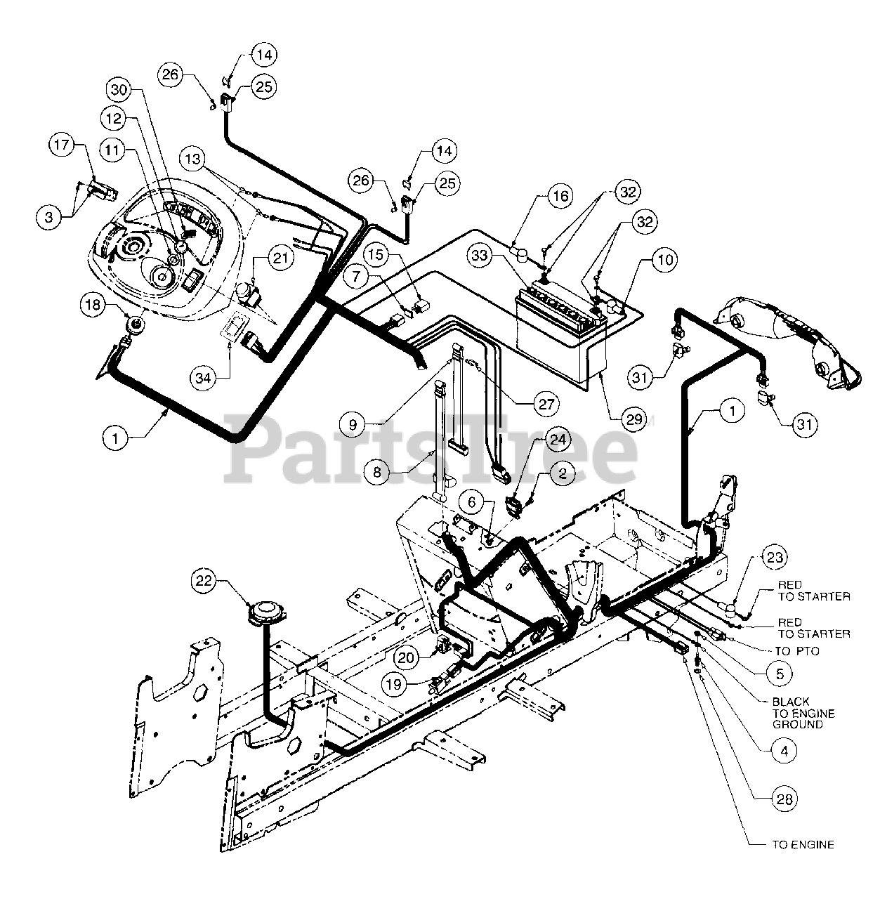 Cub Cadet Ltx 1040 Wiring Diagram from www.partstree.com