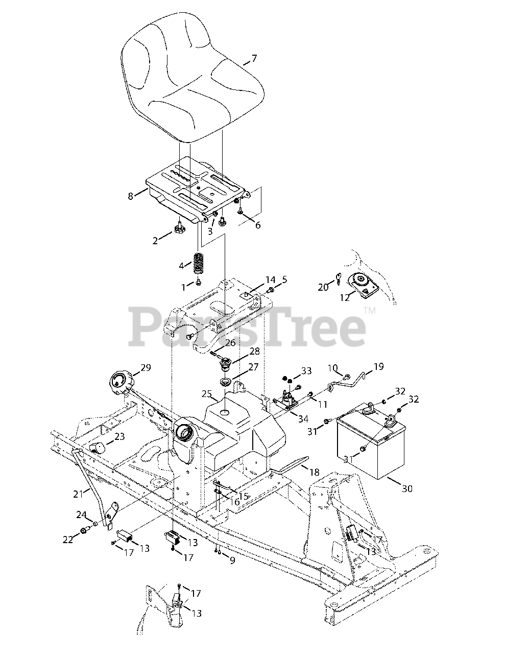 Cub Cadet CC 30 13A226JD010 Cub Cadet Mini Rider 2014 Seat
