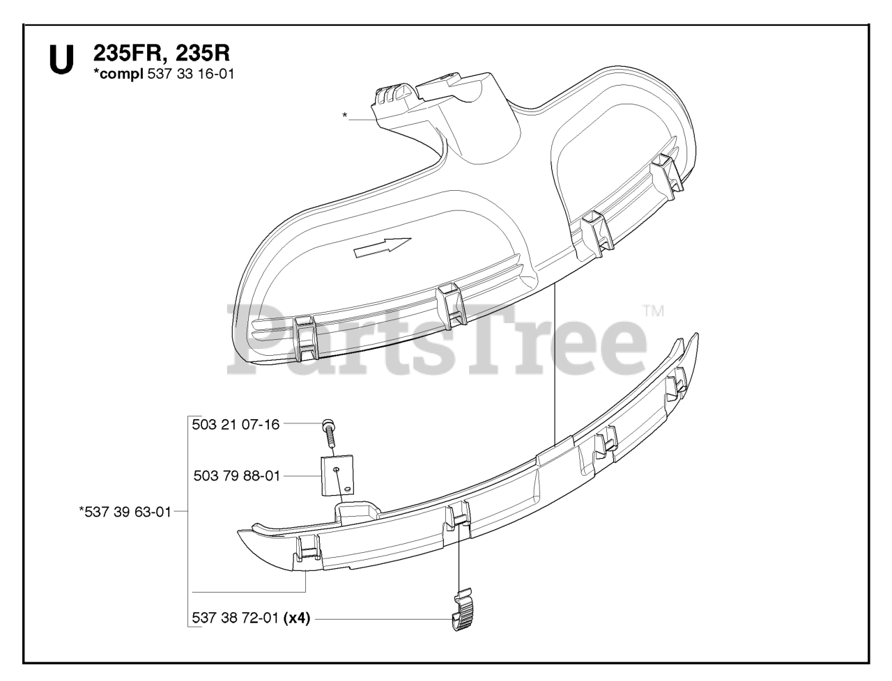 Husqvarna 235 R Husqvarna String Trimmer (Original) GUARDS Parts
