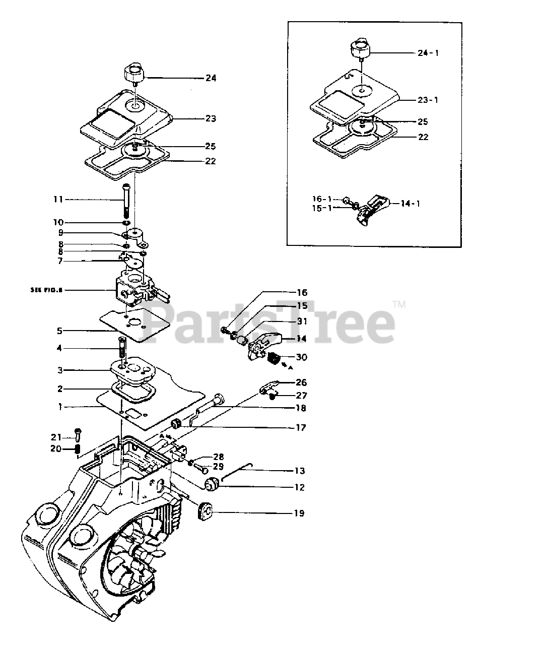 Tanaka ECS351 Tanaka Chainsaw Carburetor & Cleaner Parts Lookup with Diagrams PartsTree