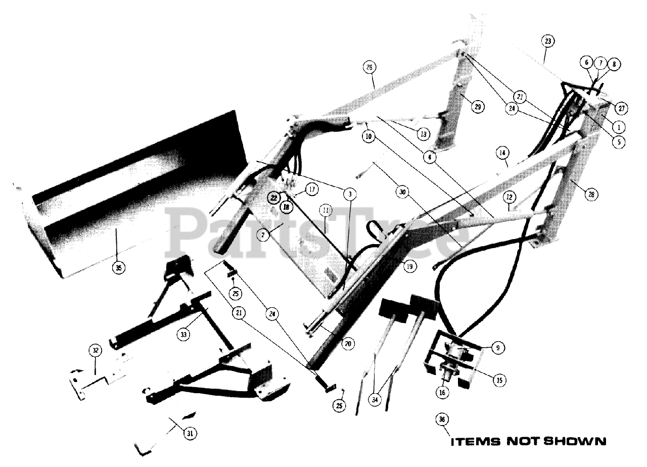 Toro 8772FL01 Toro Loader Frame (1979) PARTS LIST FOR FRONT LOADER