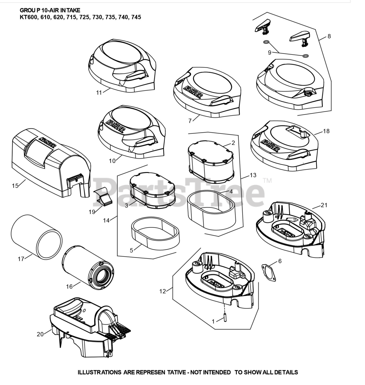 Kohler KT7253109 Kohler 7000 Series Engine, Made for MTD, 22hp, 16