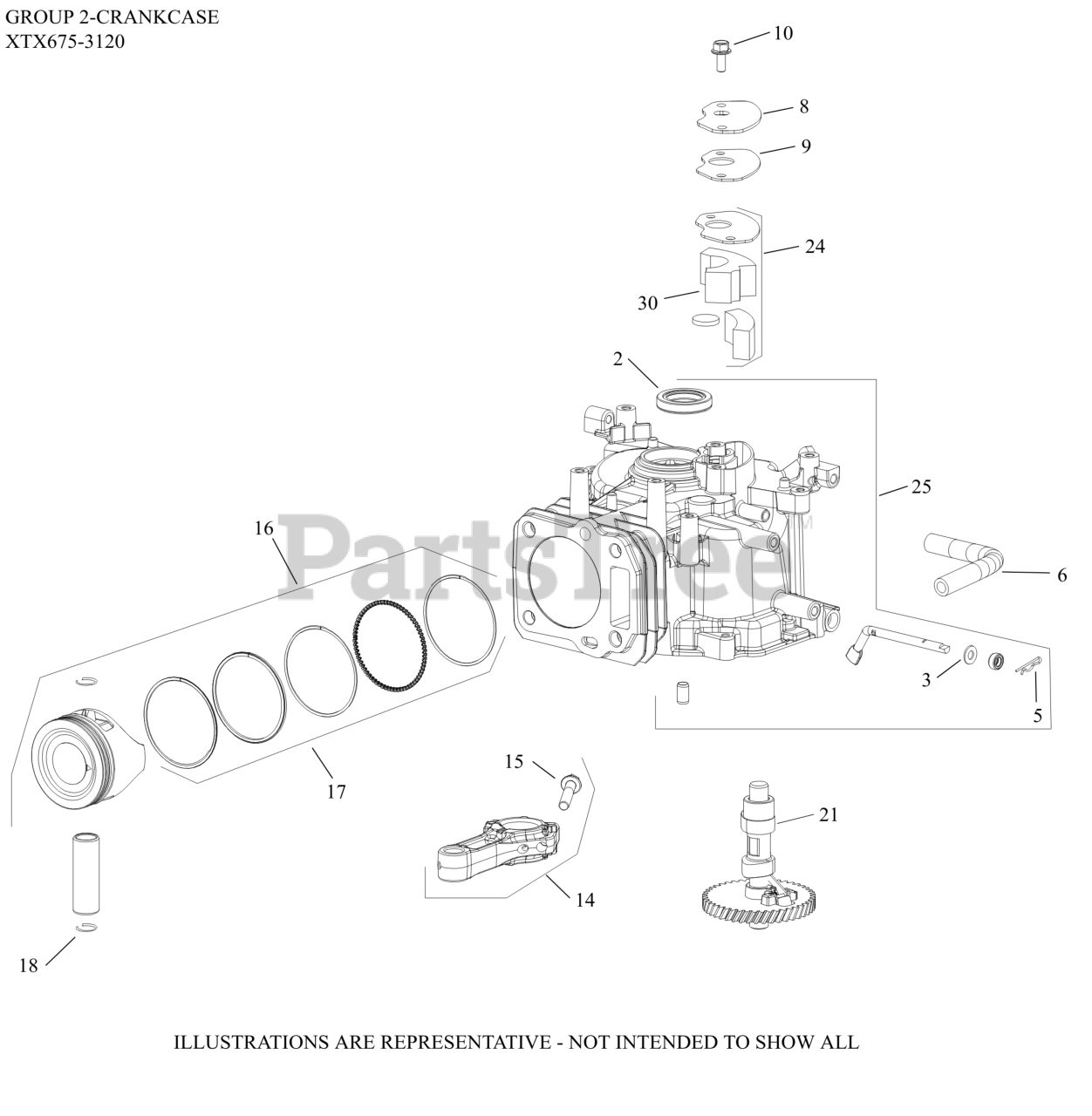 Kohler XTX6753120 Kohler XTX Series Engine, Basic Version, 6.75 ft