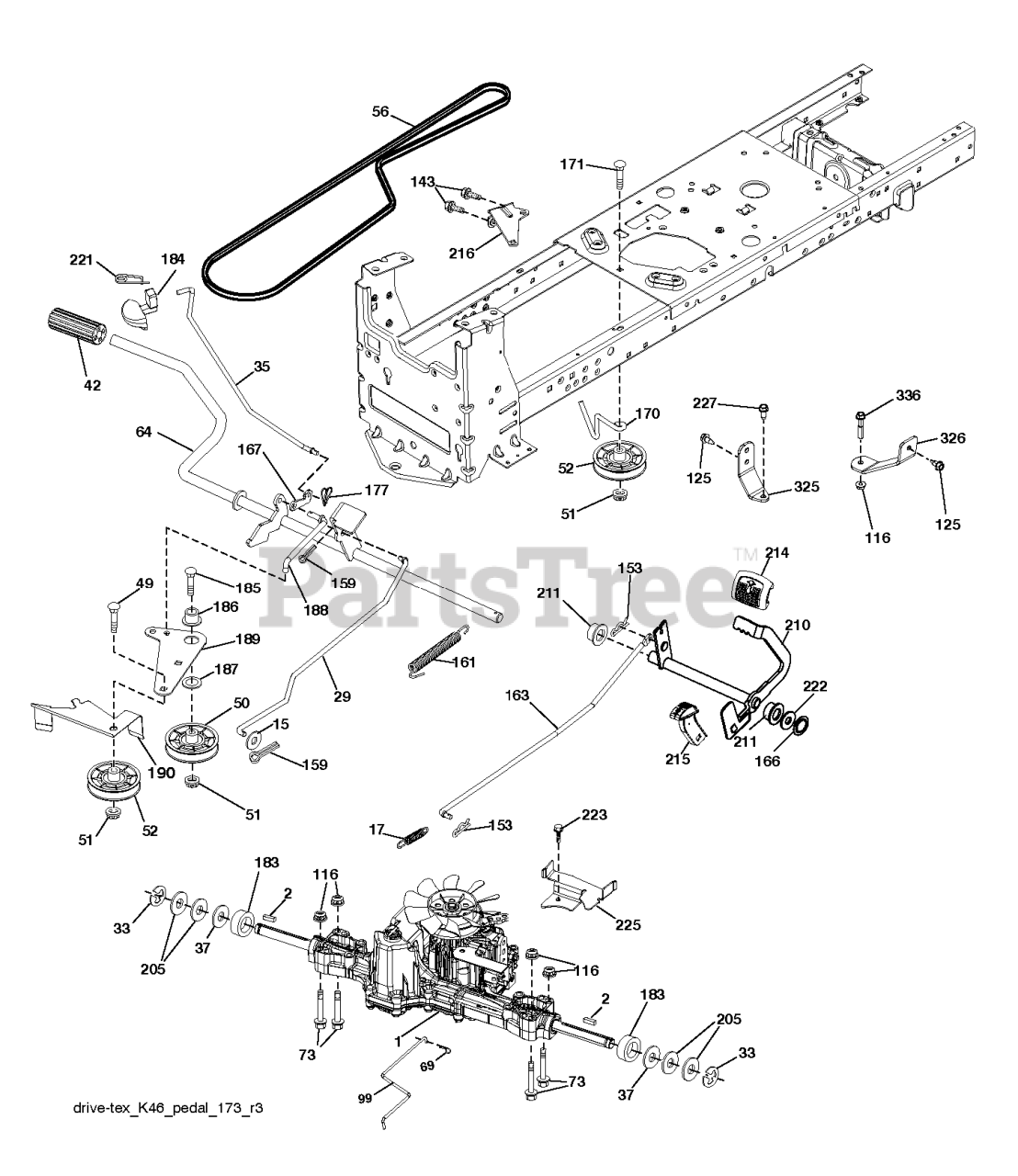 Husqvarna YTH 18542 Husqvarna 42" Yard Tractor (Original) DRIVE Parts