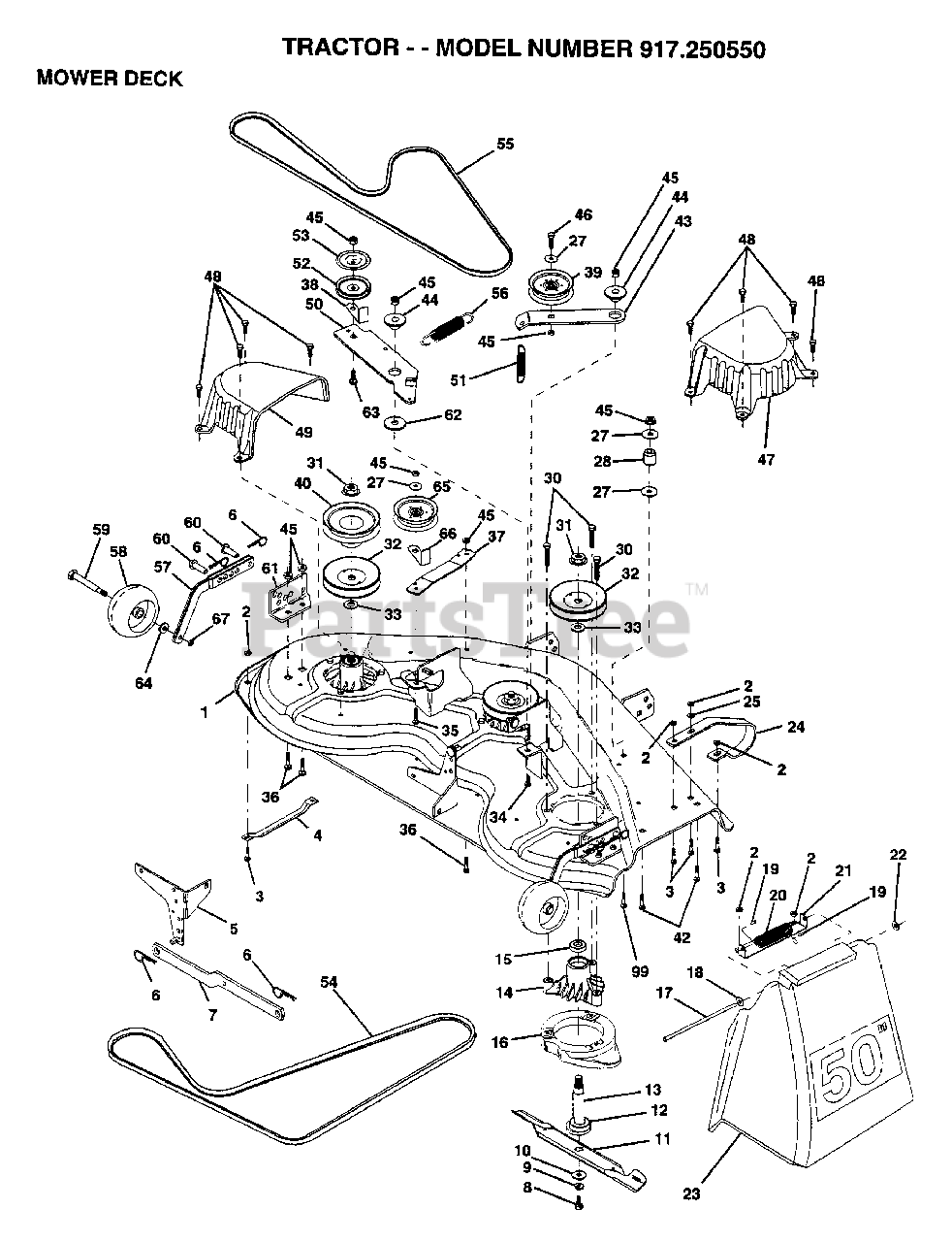 Craftsman Lawn Tractor Parts Diagram : Craftsman Diagram Mower Lawn 917 ...