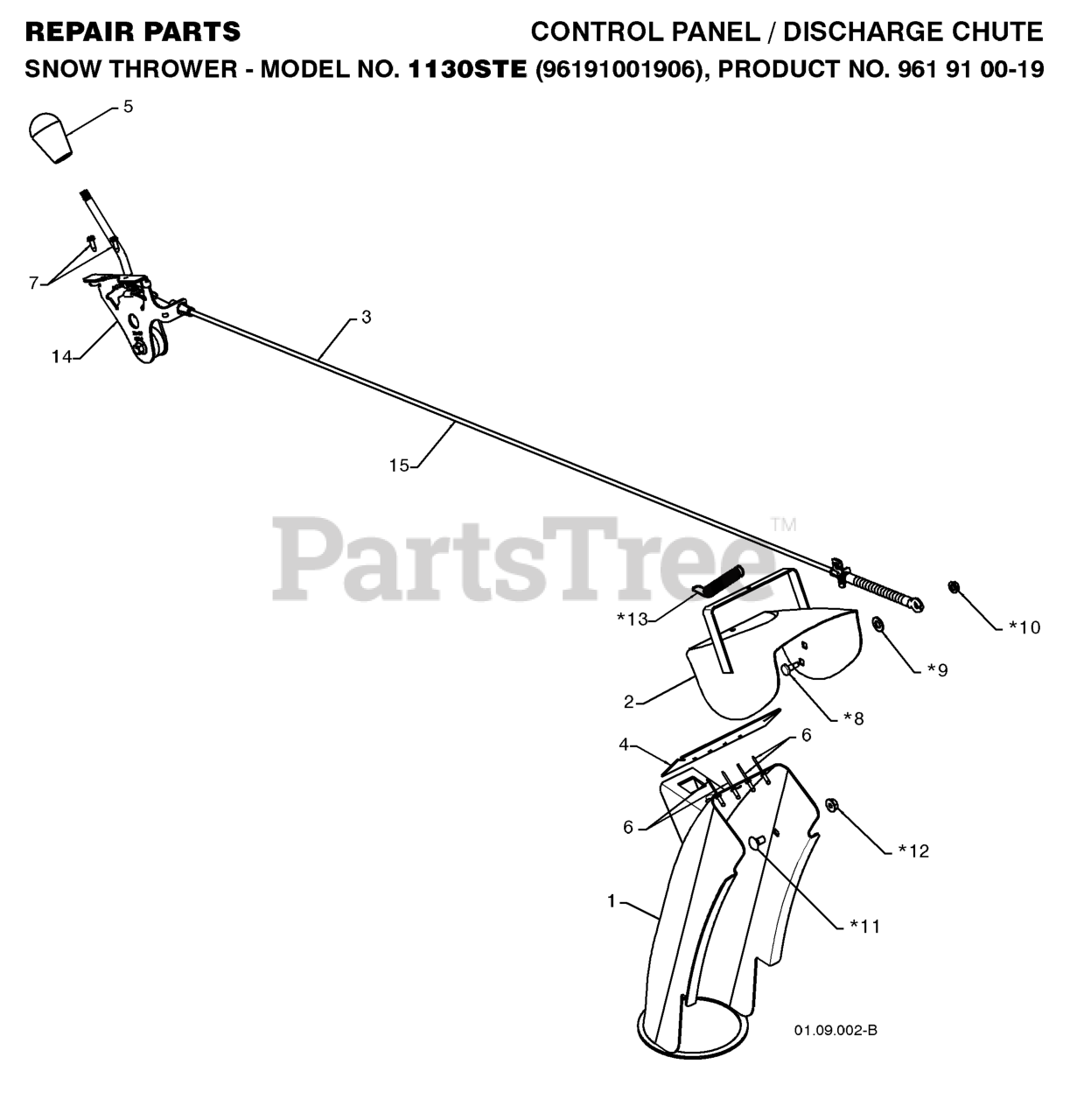 Husqvarna 1130 STE (96091001906) Husqvarna 30" Snow Blower (200811
