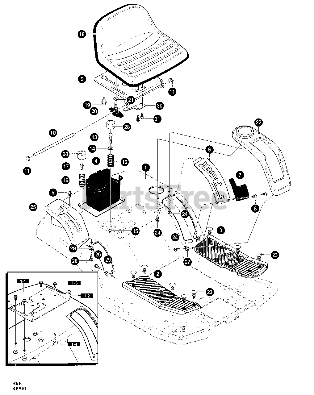 Scotts Riding Lawn Mower Parts Diagram