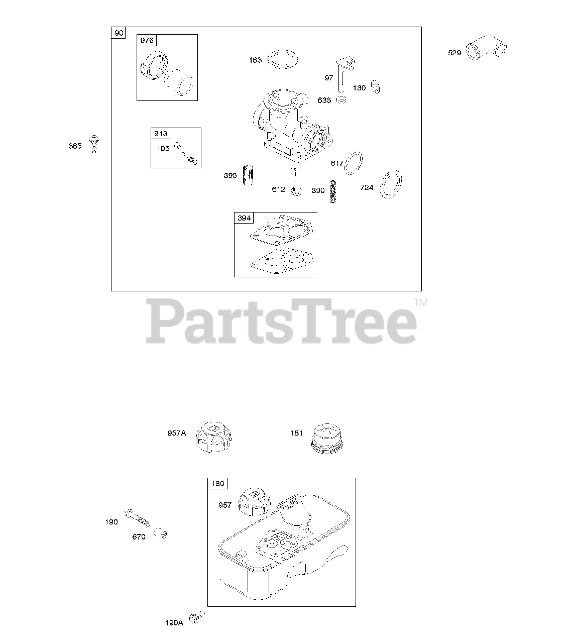 Briggs & Stratton 10A9022189B3 Briggs & Stratton Vertical Engine