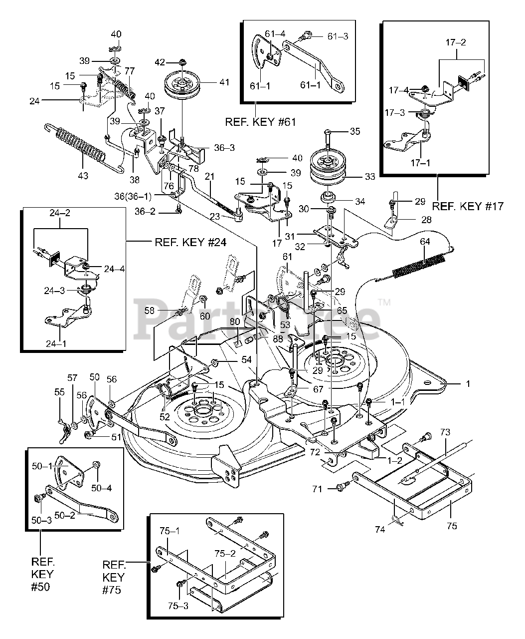 Murray 403016x58A Murray 40" Lawn Tractor (2001) Deck Assembly (part
