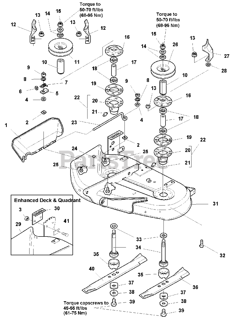 Simplicity 38 inch mower deck parts sale