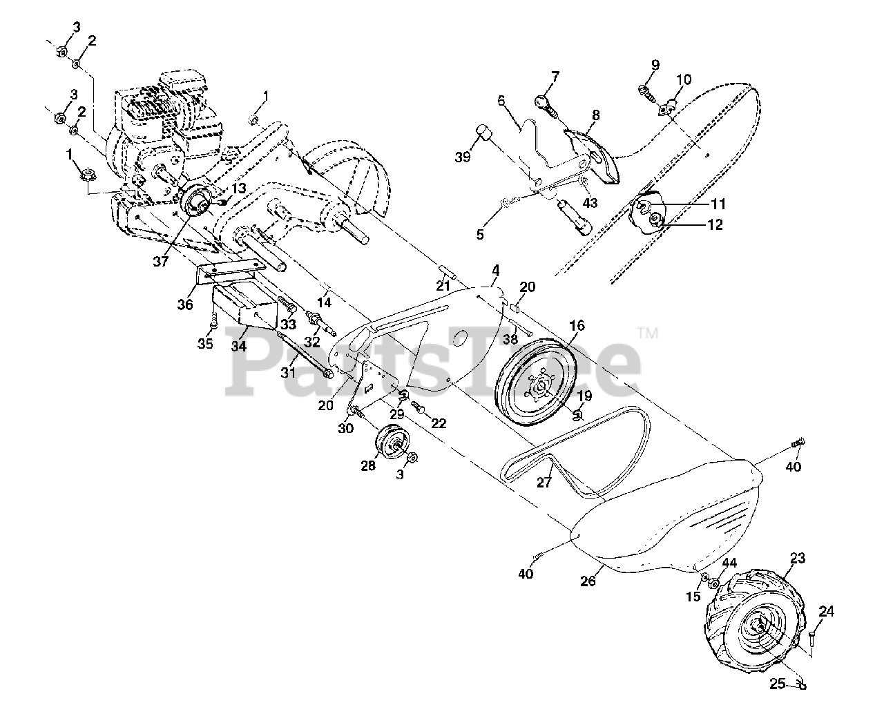 Husqvarna Crt 52 954140067 D Husqvarna Rear Tine Tiller 1999 03