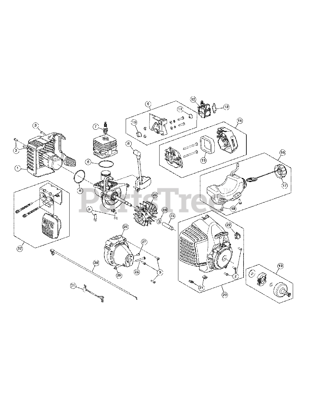 Remington RM 2510 (41CD110G983) Remington String Trimmer Engine