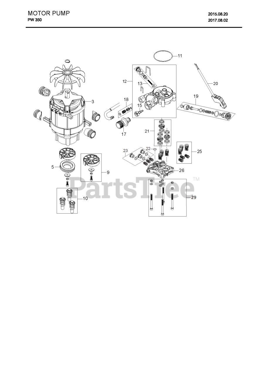 Husqvarna PW 350 (967677701) Husqvarna Pressure Washer (201710) PUMP