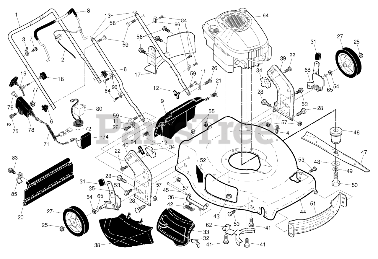 Husqvarna Hu 675 Fe Husqvarna Walk Behind Mower Original Frame