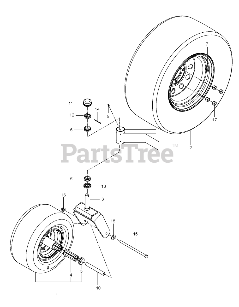 Husqvarna MZT 52 Husqvarna 52" ZeroTurn Mower WHEELS & TIRES 2 Parts