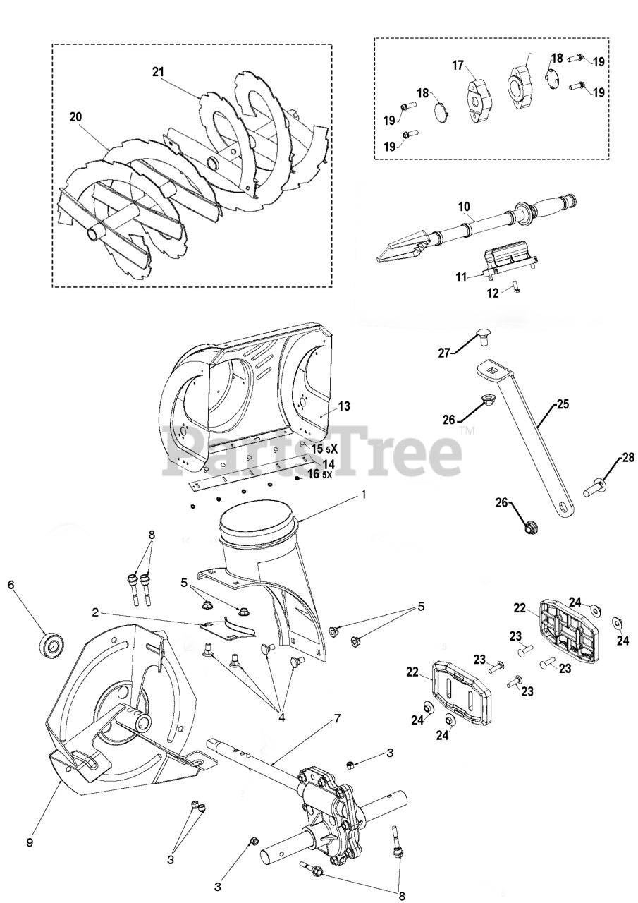 Husqvarna ST 227 Husqvarna 27" Snow Blower AUGER HOUSING & IMPELLER