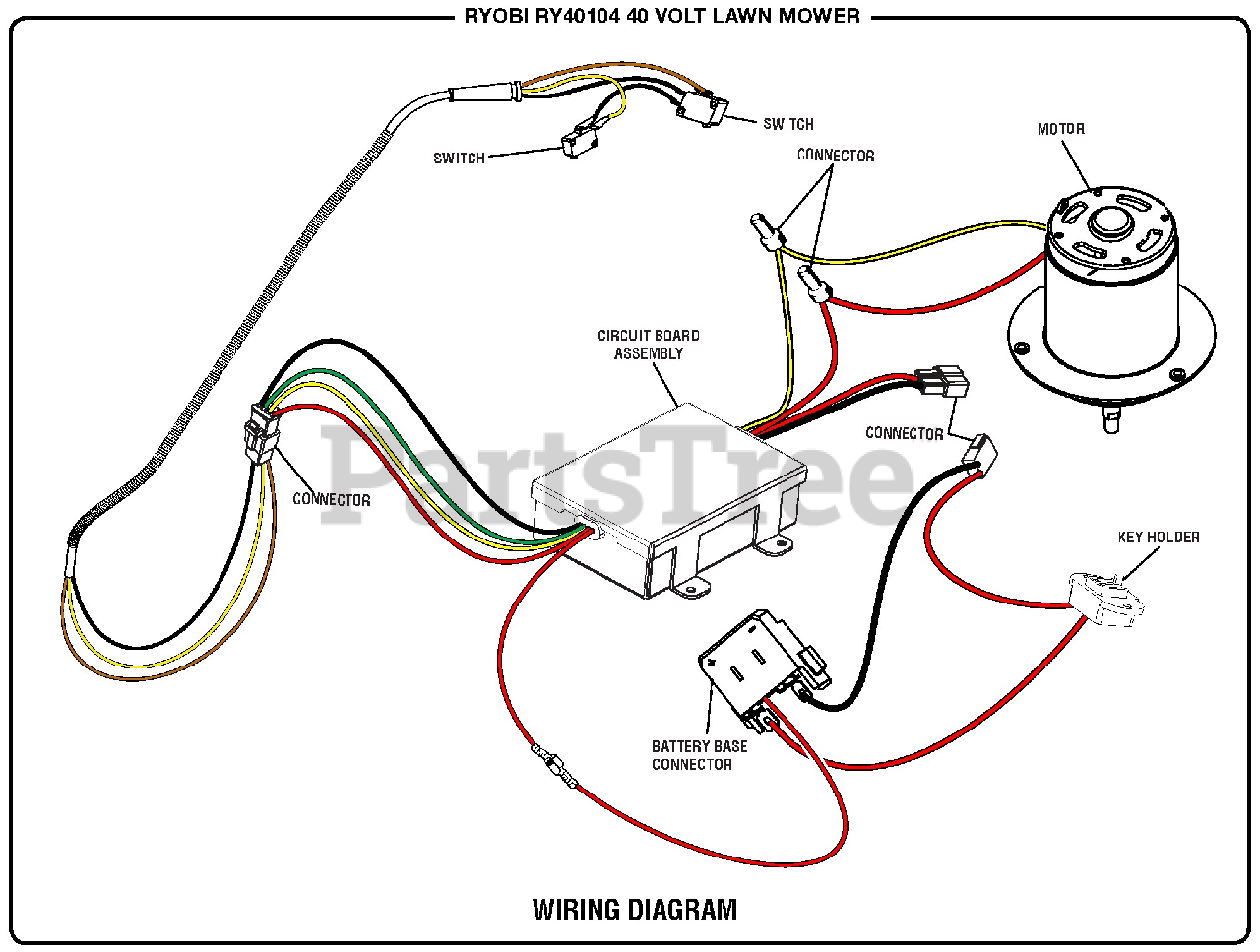 Ryobi RY 40104 (107928036) Ryobi WalkBehind Mower, 40 Volt, Revision