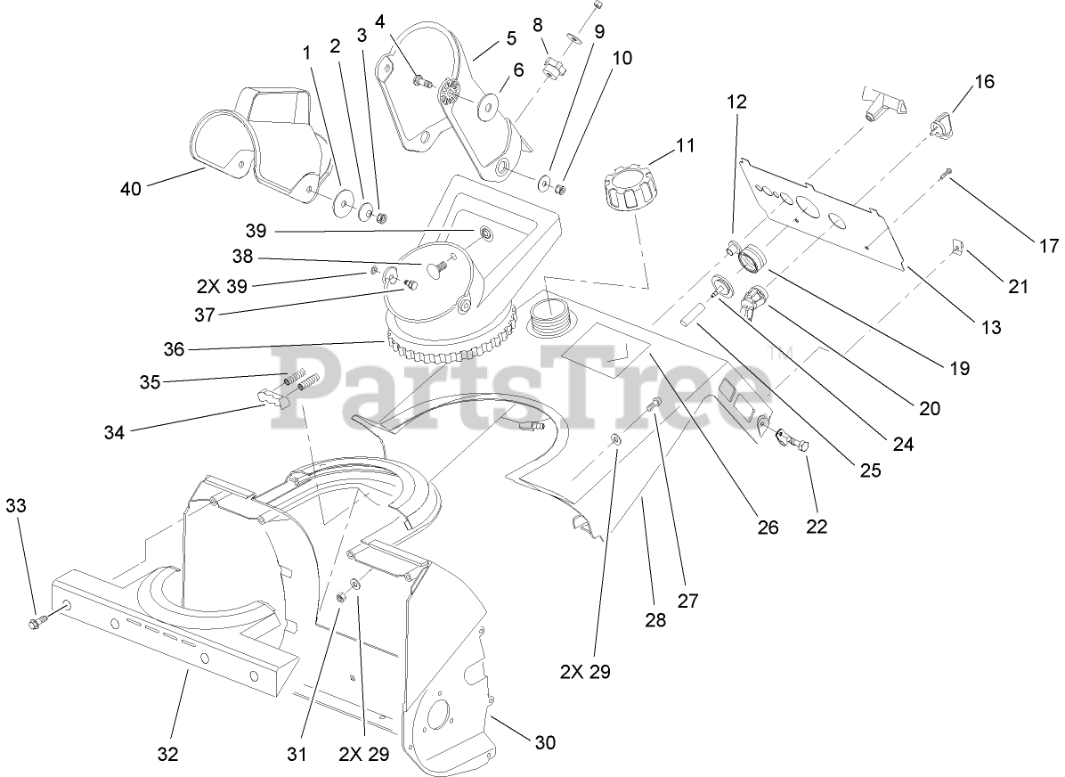 Toro 38182 Toro 16" CCR Powerlite Snow Thrower (SN 290000001