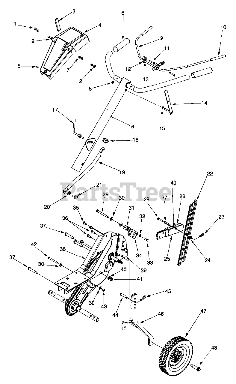 YardMan 21A394401 YardMan Tiller (2000) General Assembly Parts