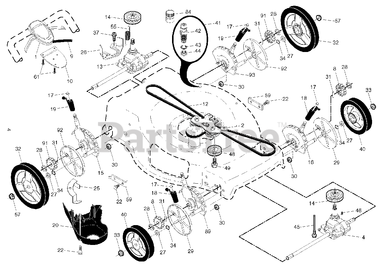 Husqvarna HU 725 AWD HQ 961450028 00 Husqvarna Walk Behind Mower 2015 11 DRIVE Parts Lookup with Diagrams PartsTree