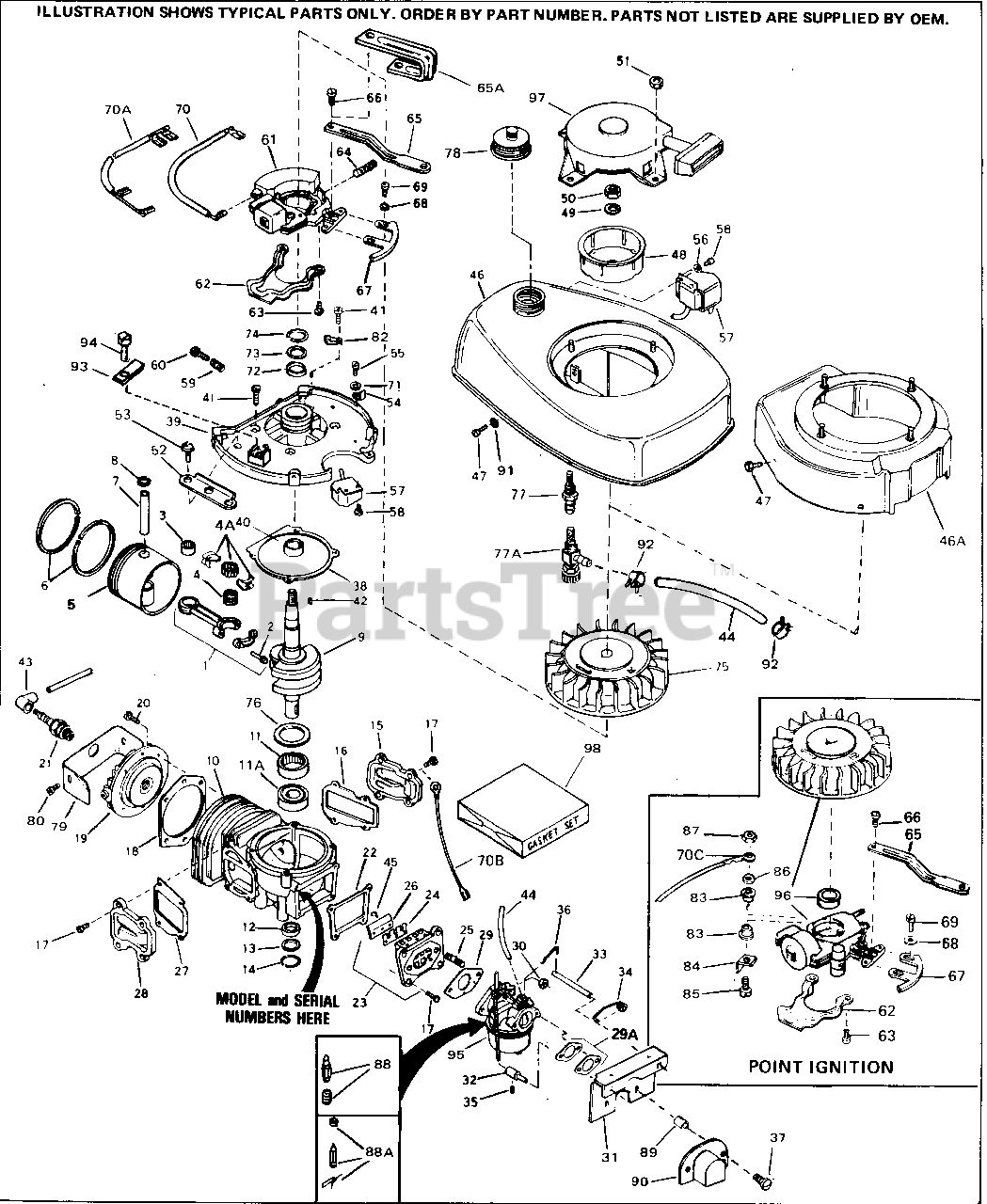 Tecumseh Av817 640 15 Tecumseh Engine Engine Parts List Parts Lookup