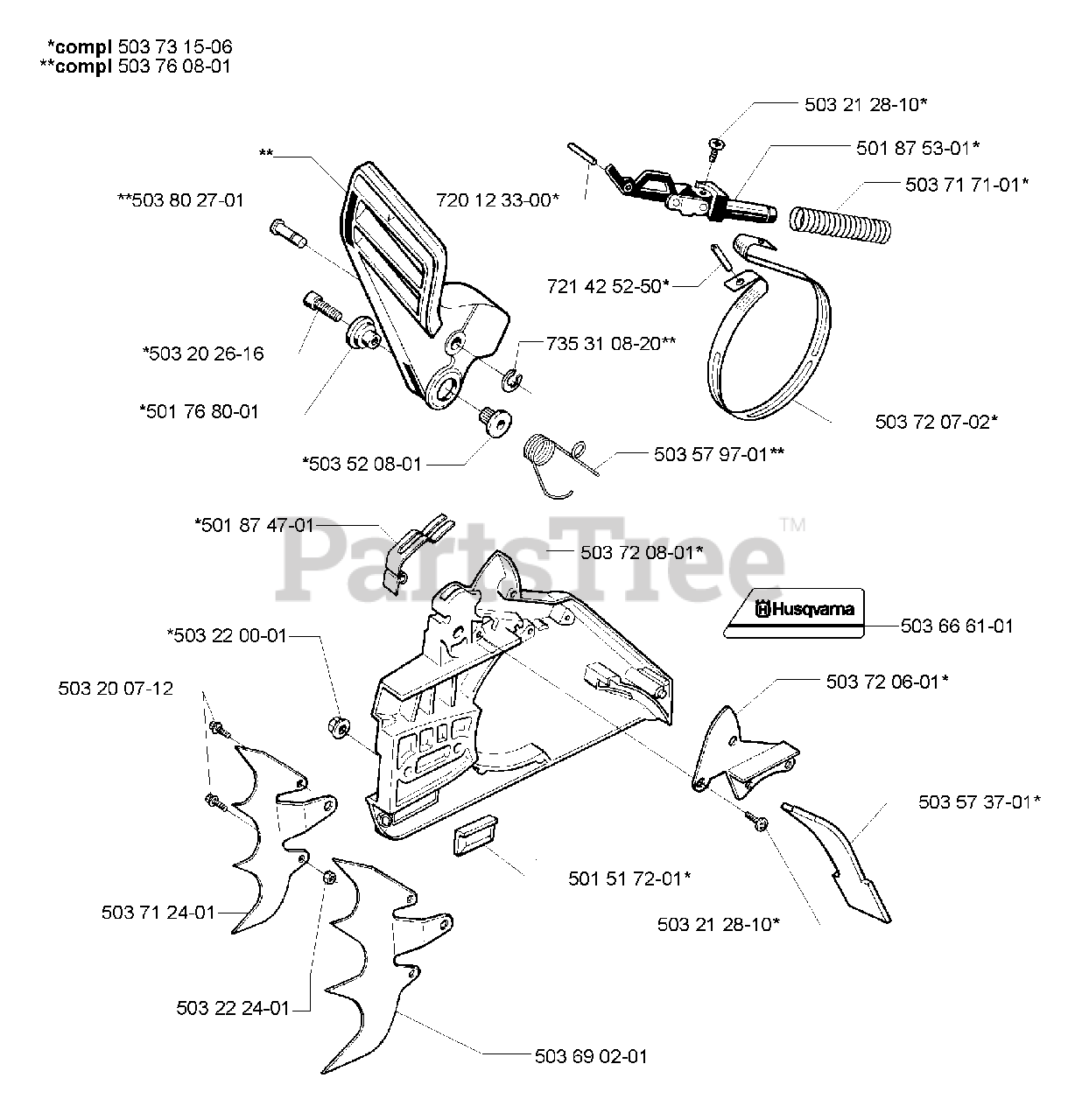 Husqvarna 395 Husqvarna Chainsaw 2005 05 Chain Brake Parts Lookup