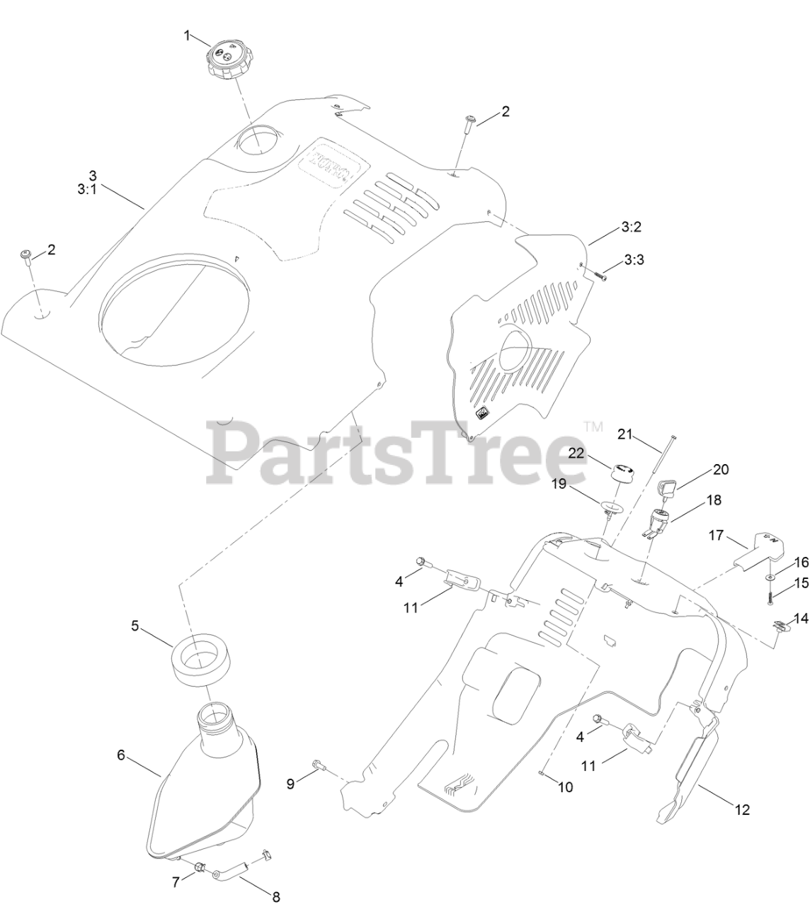 Toro 38744 (721 QZE) Toro 21" Power Clear Snow Thrower (SN 404310000