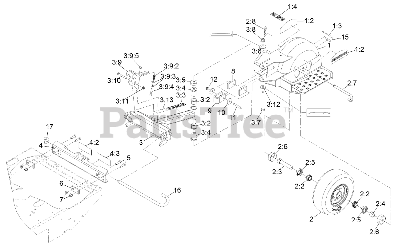 Exmark Turf Tracer Wheel & Bearing Set - Genuine OEM Part
