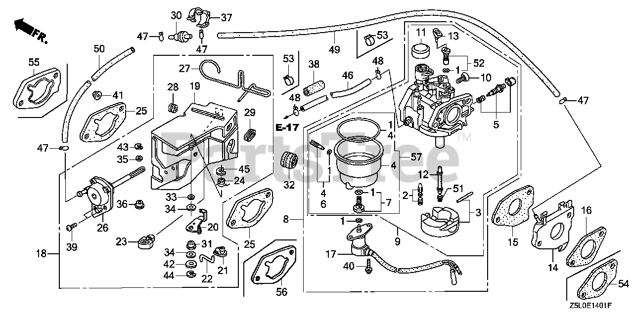 Honda GX340 R2 ENT2 (GCBKK) Honda Engine, Made in Japan (SN GCBKK