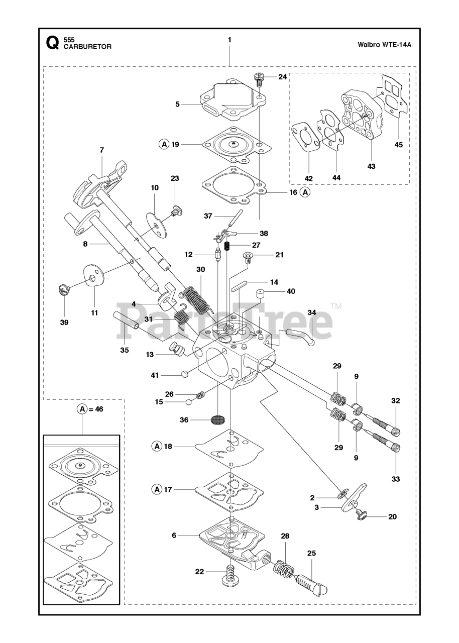 Husqvarna 555 FRM Husqvarna Brush Cutter CARBURETOR Parts Lookup with Diagrams PartsTree