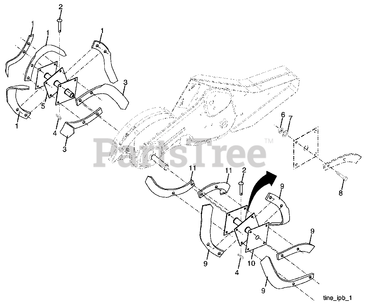 Husqvarna 650 Rtt 954329172 B Husqvarna Rear Tine Tiller 2003 08