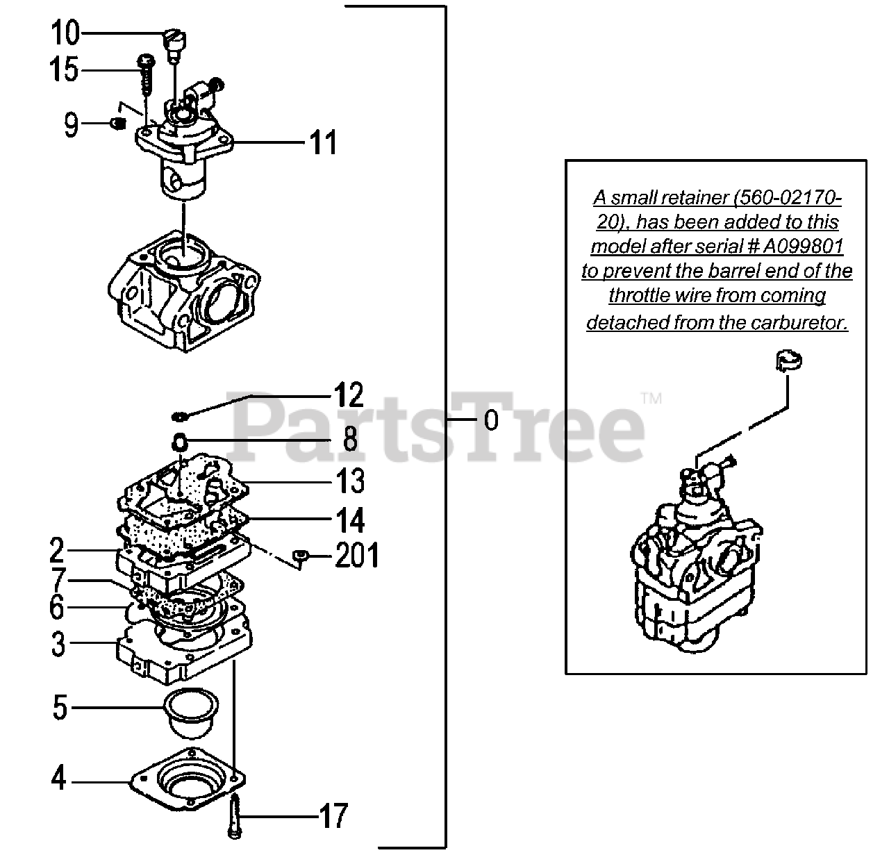 Tanaka THT2000 Tanaka Hedge Trimmer Carburetor Parts Lookup with