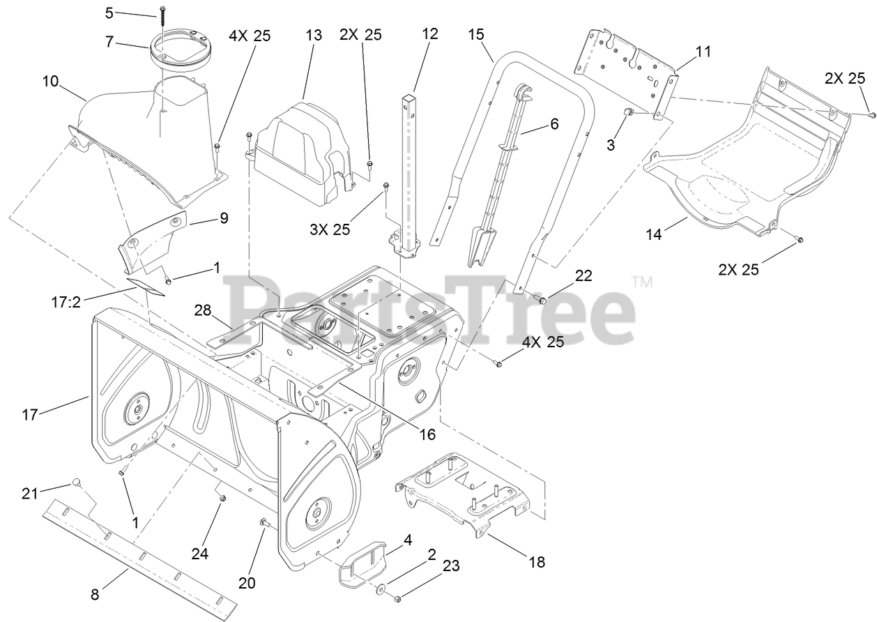 Toro 38810 (724 OE) Toro 24" Power Max Snow Thrower (SN 313000001