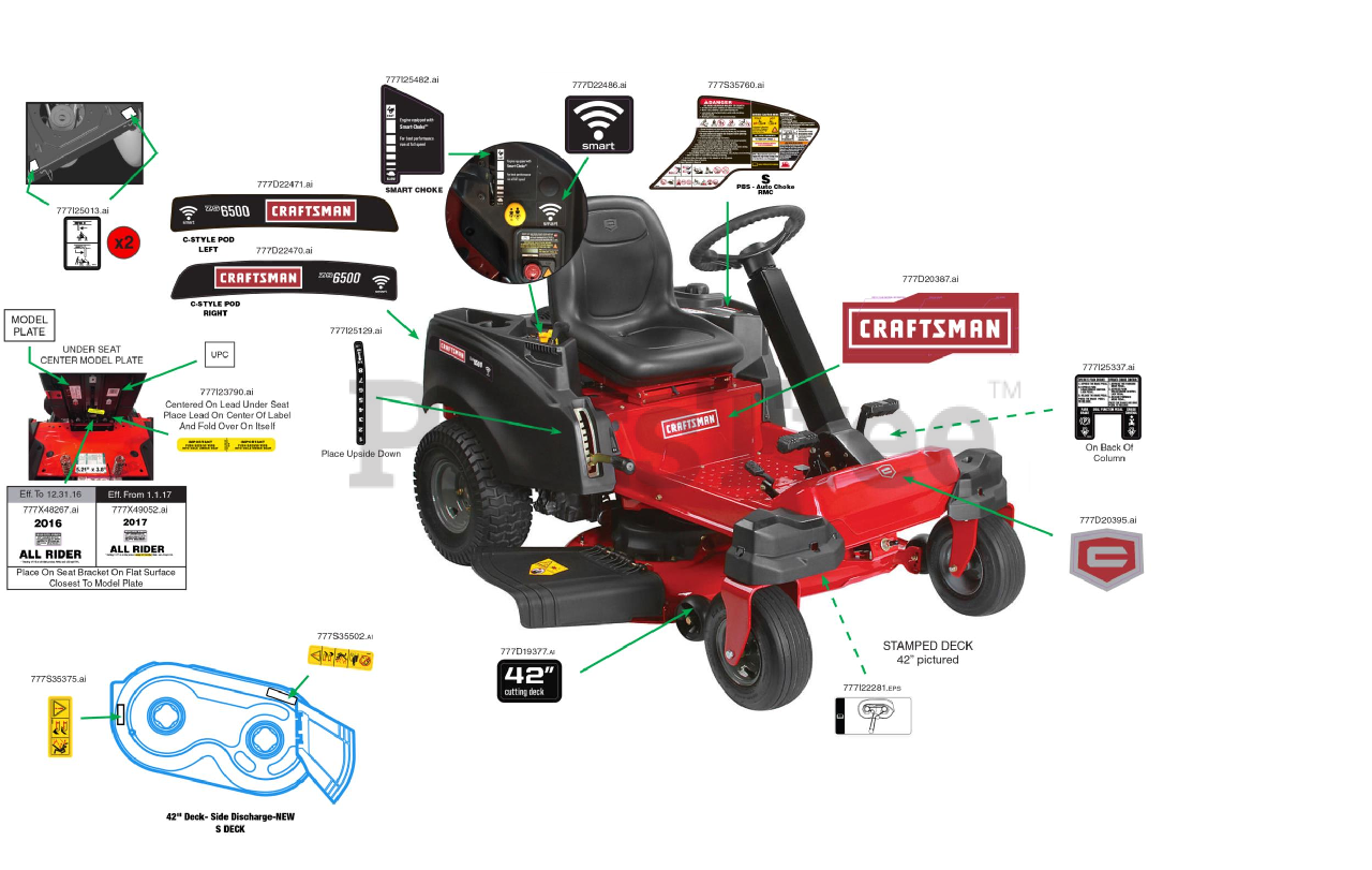 Craftsman zero turn parts discount